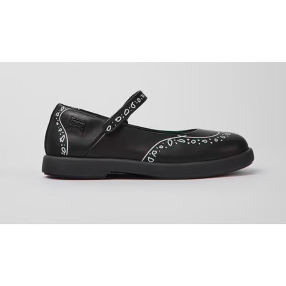Camper TWINS Mary Jane Girls Black Leather Ortholite Shoes Girls Size K 3 EU 35 - Picture 3 of 7